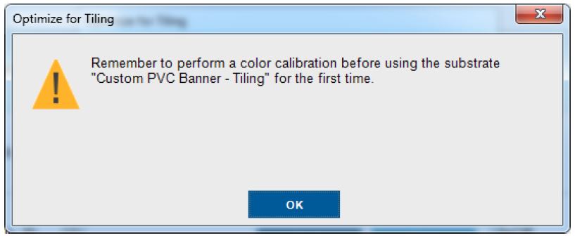 remember to perform a color calibration before using the substrate